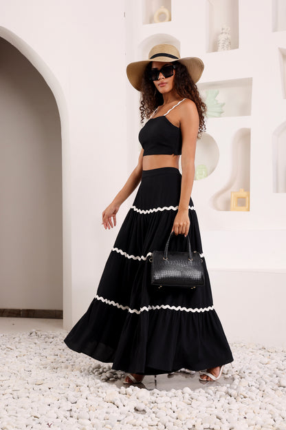 Midnight Waves crop Top