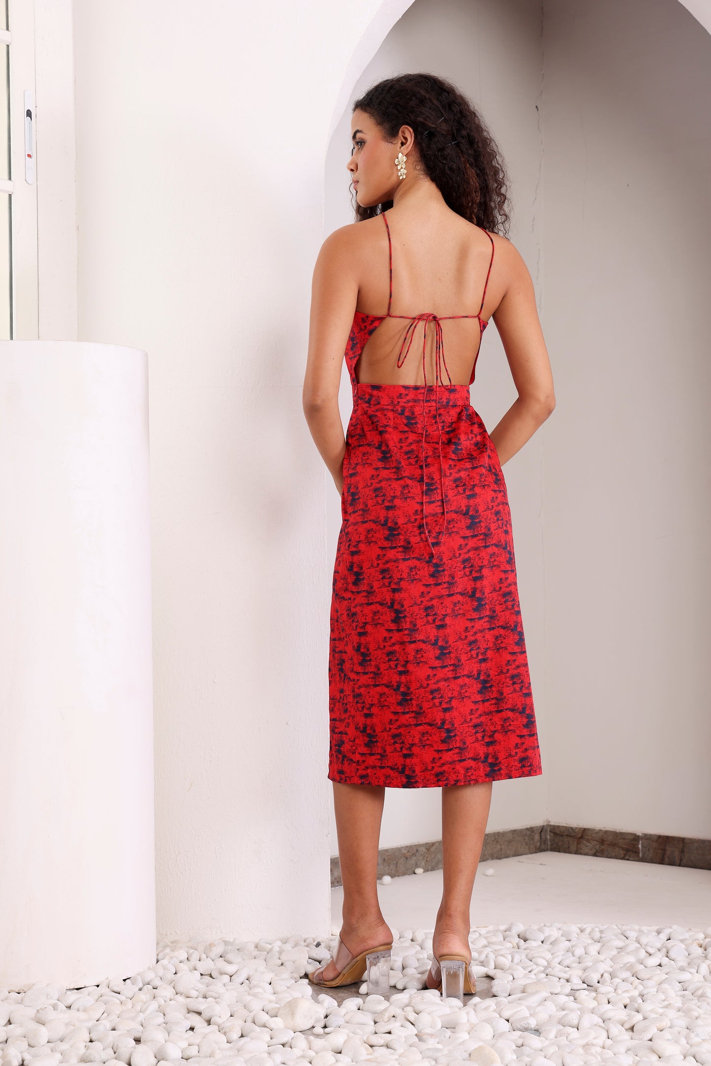 Red Rebel Side-Slit Dress