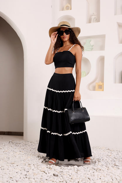 Midnight Waves crop Top