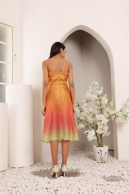 satin designer dress